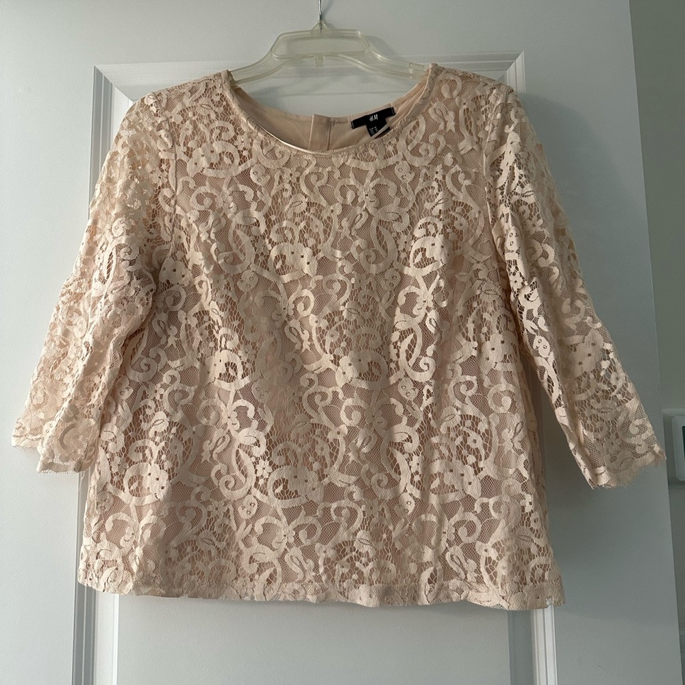 Cream lace top